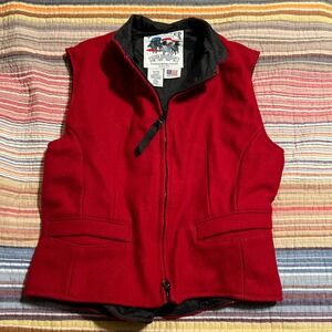 Schaefer Outfitter Wool Vest Womens‎ Medium Red Western Sleeveless Jacket
